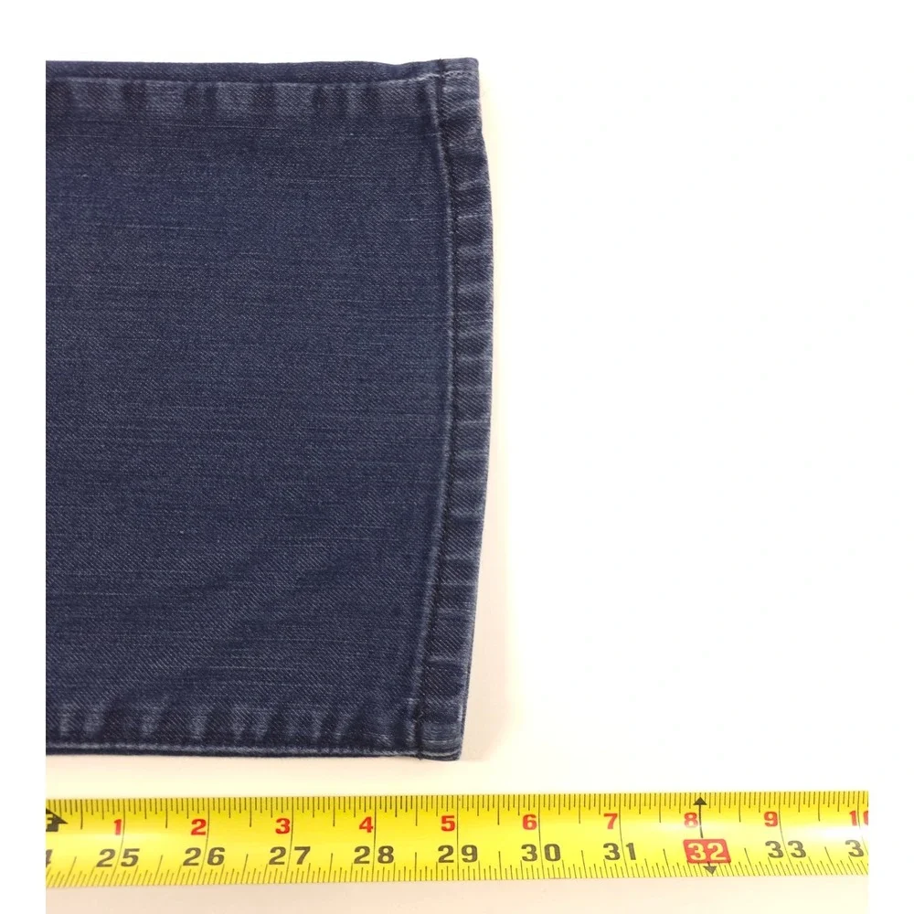 Chico's Women Jeans Platinum Denim 1.5R (US 10R) Dark Blue Straight Leg‎ Stretch